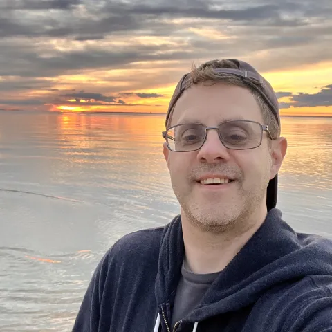MassDayTripping influencer profile picture at sunset in Falmouth, Cape Cod Massachusetts