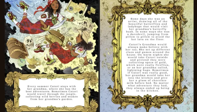 First four pages of intergenerational storybook titles Food is Love by Caela Collins 