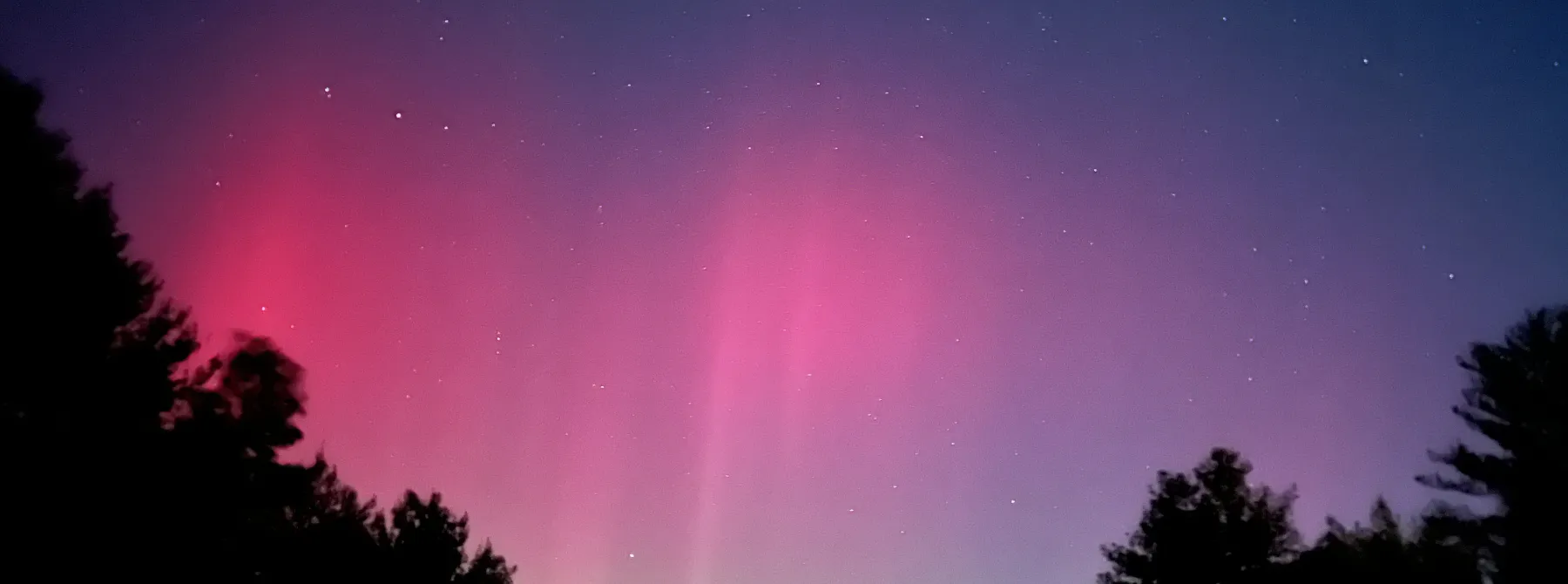 Northern lights, pink, purple, green