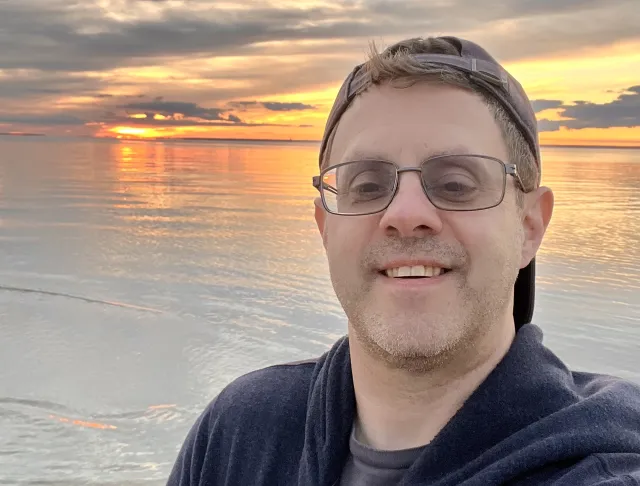 MassDayTripping influencer profile picture at sunset in Falmouth, Cape Cod Massachusetts